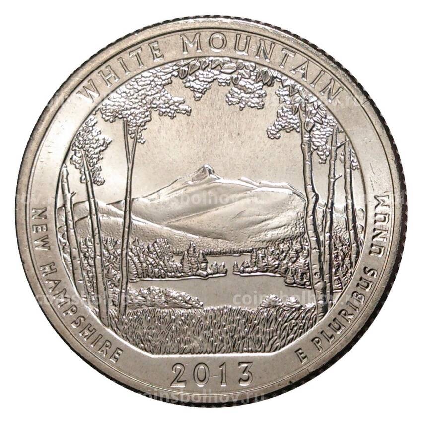 Монета 25 центов 2013 года  P №16 Национальный лес Белые горы