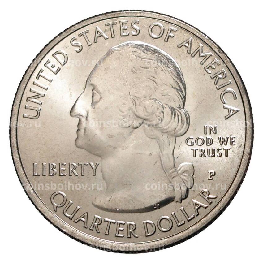 Монета 25 центов 2013 года  P №16 Национальный лес Белые горы (вид 2)