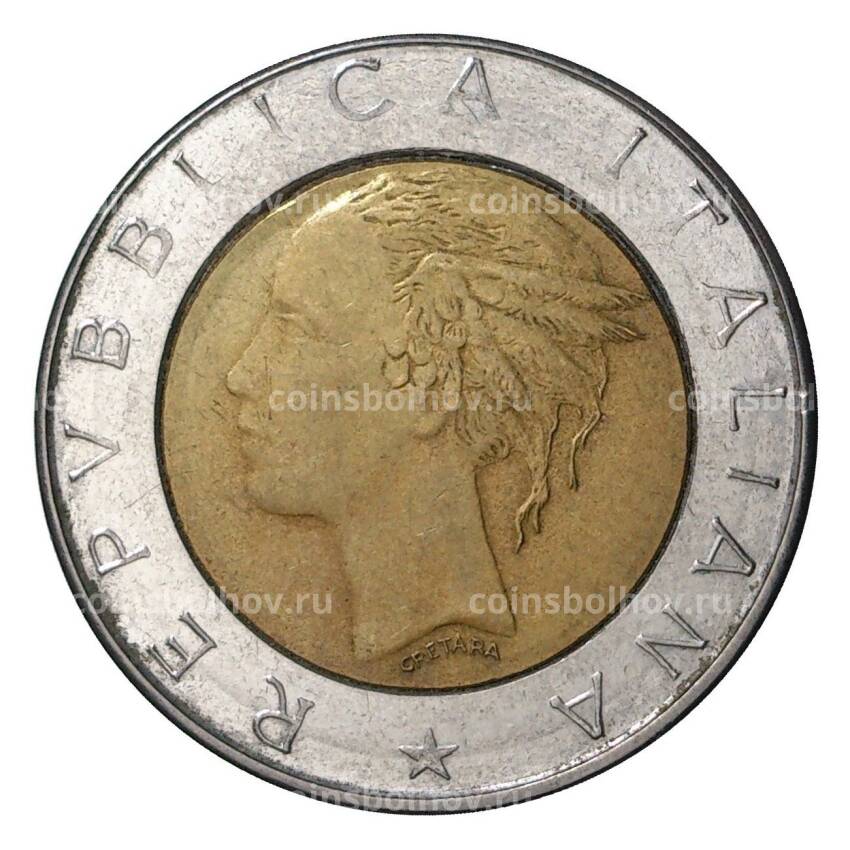 Монета 500 лир 1982 года (вид 2)