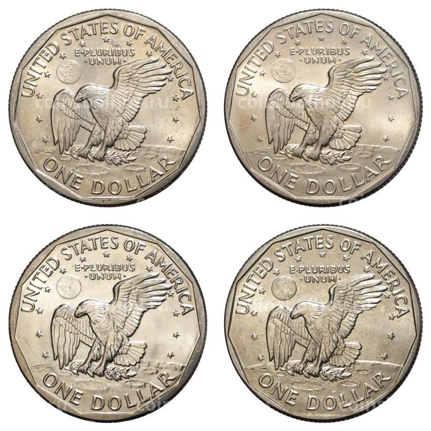 Набор монет 1 доллар 1979-1999 Сьюзен Энтони - Монетный двор D  (вид 2)