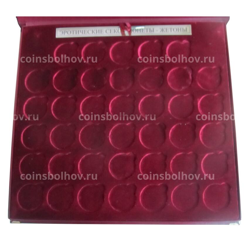 Подарочная коробка для сувенирных монетовидных жетонов 6 секс евро (вид 3)