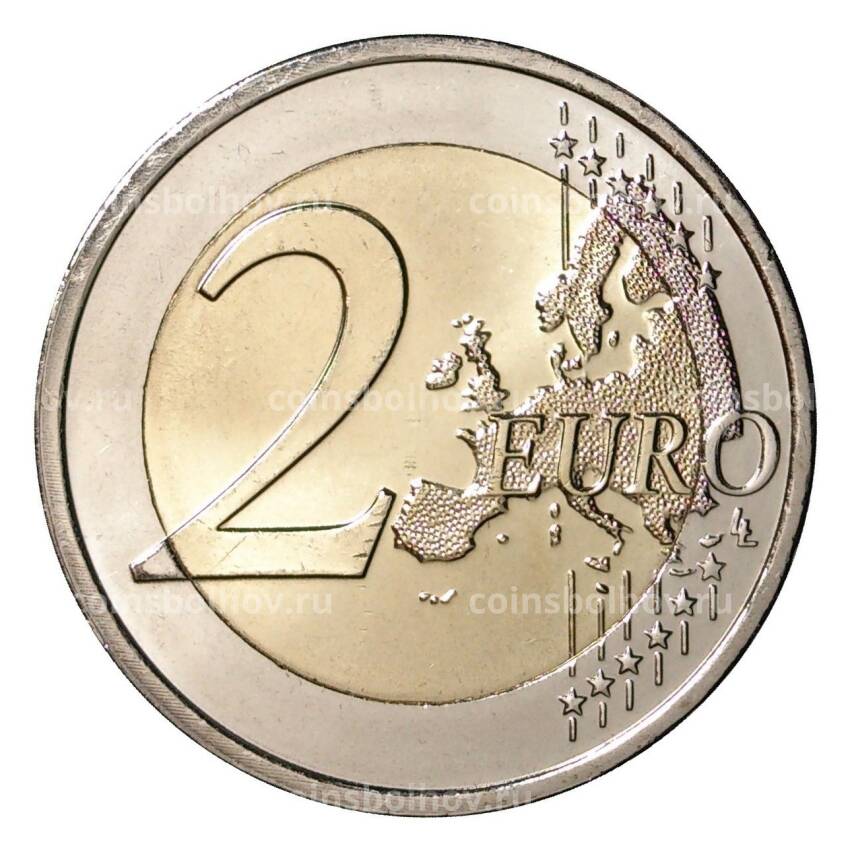 Монета 2 евро 2015 года 30 лет флагу ЕС - Мальта (вид 2)