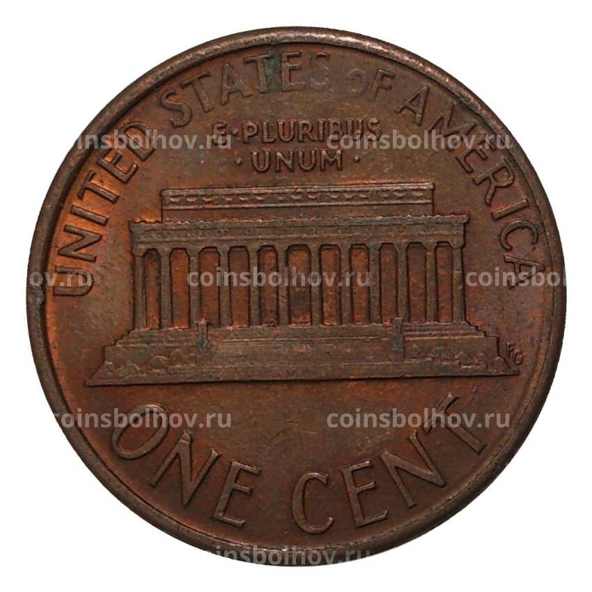 Монета 1 цент 1987 года D (вид 2)