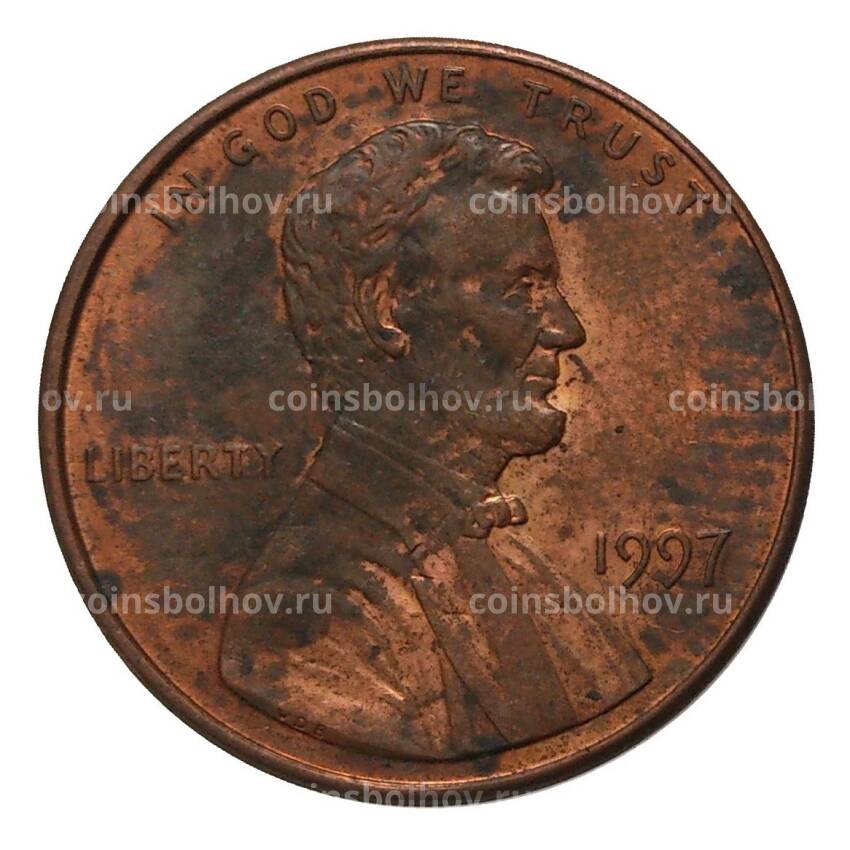 Монета 1 цент 1997 года
