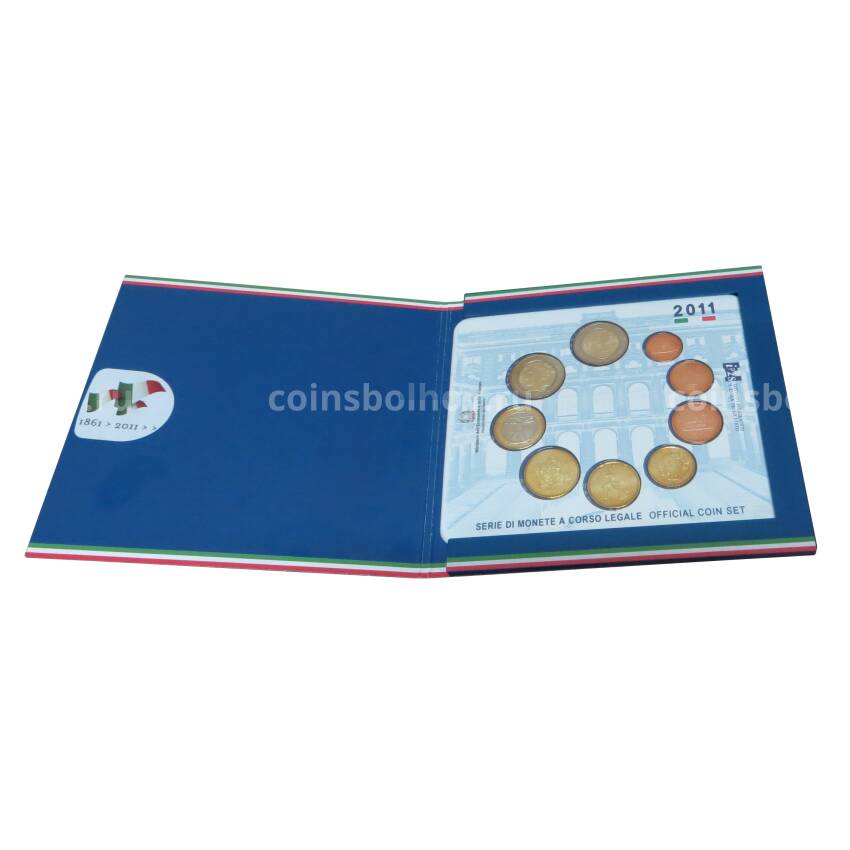 Набор монет Евро 2011 года Италия — в буклете (вид 4)