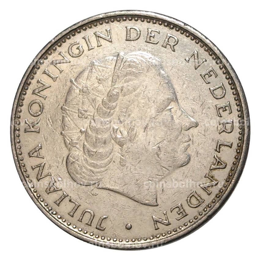 Монета 2 1/2 гульдена 1969 года Нидерланды (вид 2)