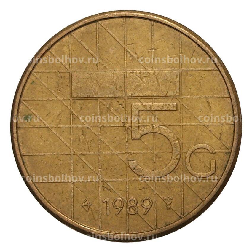 Монета 5 гульденов 1989 года Нидерланды