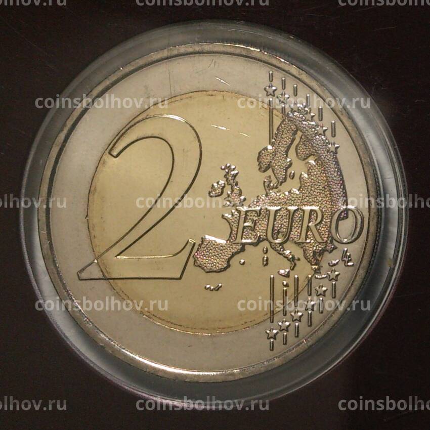 Монета 2 евро 2015 года Андорра 25 лет соглашению с ЕС — в буклете (вид 2)