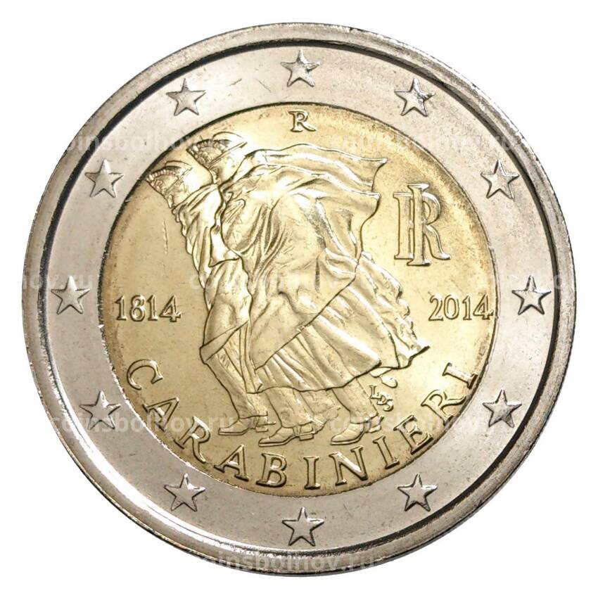 Монета 2 евро 2014 года Италия — 200 лет со дня основания Карабинеров