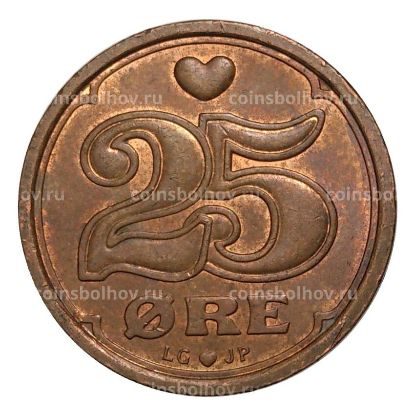 Монета 25 эре 1991 года Дания (вид 2)