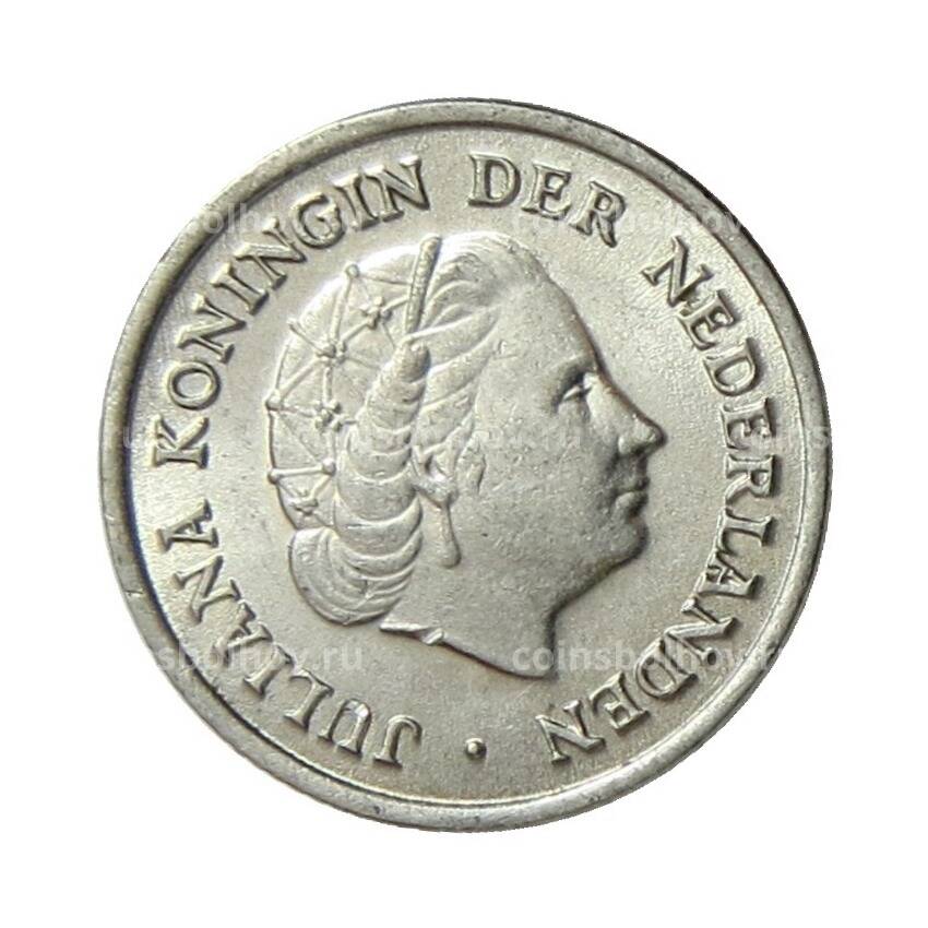 Монета 10 центов 1955 года Нидерланды (вид 2)