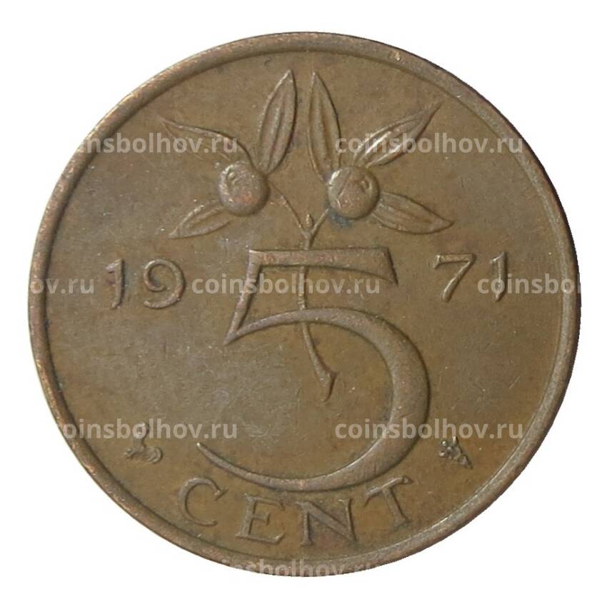 Монета 5 центов 1971 года Нидерланды