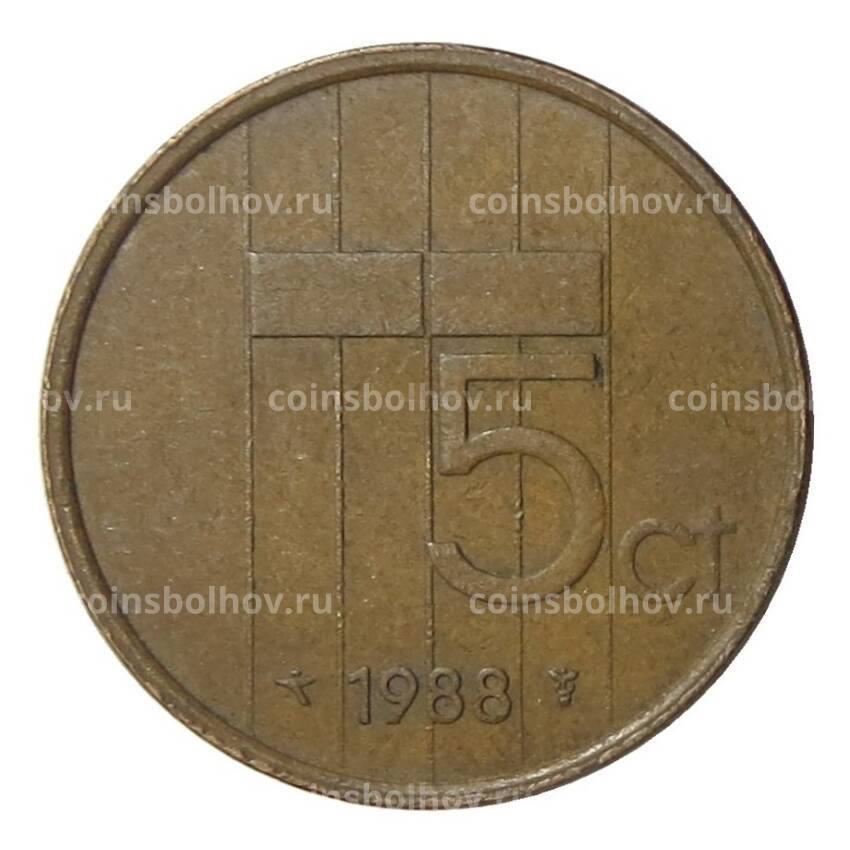 Монета 5 центов 1988 года Нидерланды