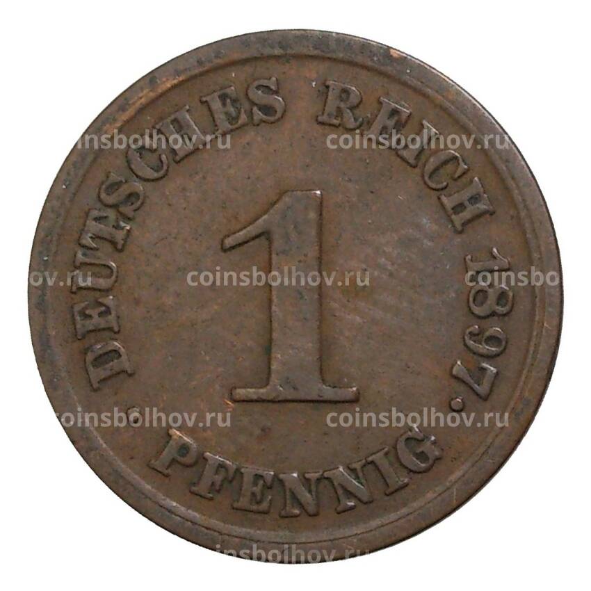 Монета 1 пфенниг 1897 года Е Германия