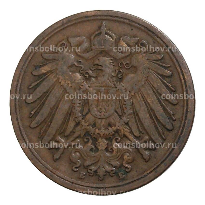 Монета 1 пфенниг 1897 года Е Германия (вид 2)