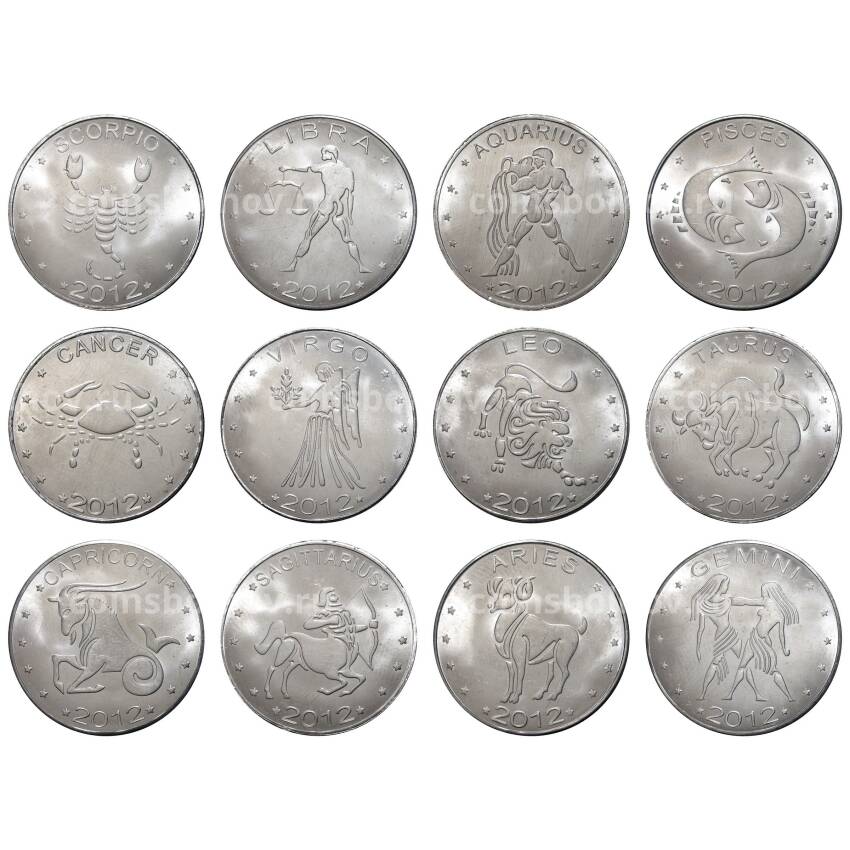Набор монет 10 шиллингов 2012 года Сомалиленд «Знаки зодиака»