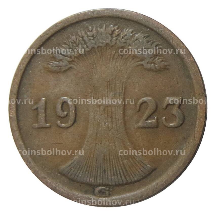 Монета 2 рентенпфеннига 1923 года G Германия
