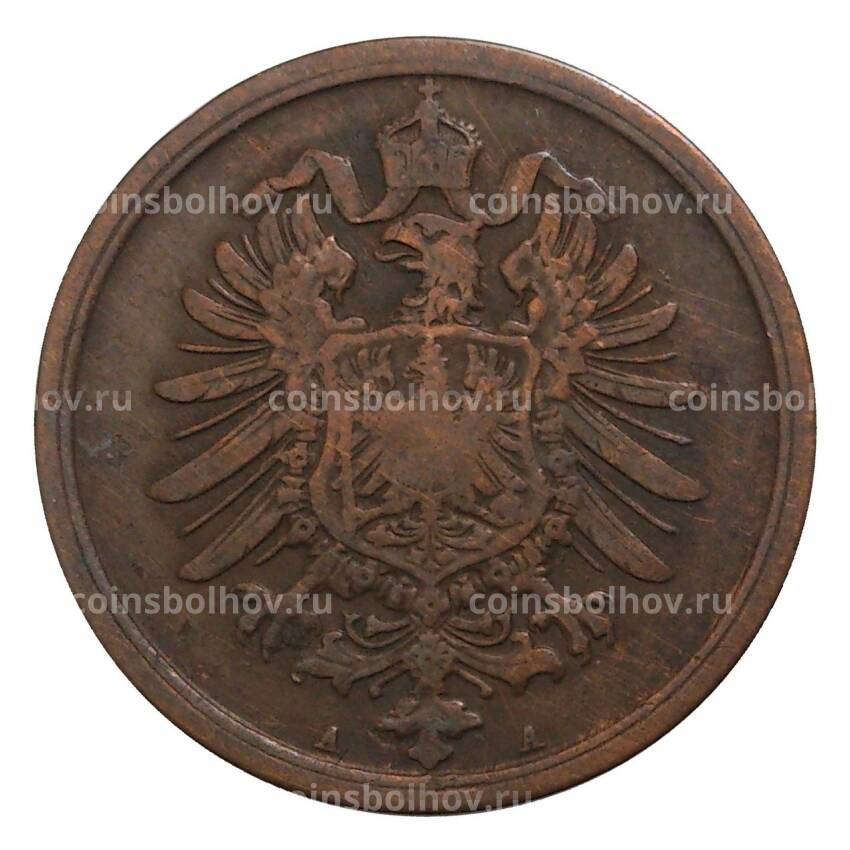 Монета 2 пфеннига 1876 года А Германия (вид 2)