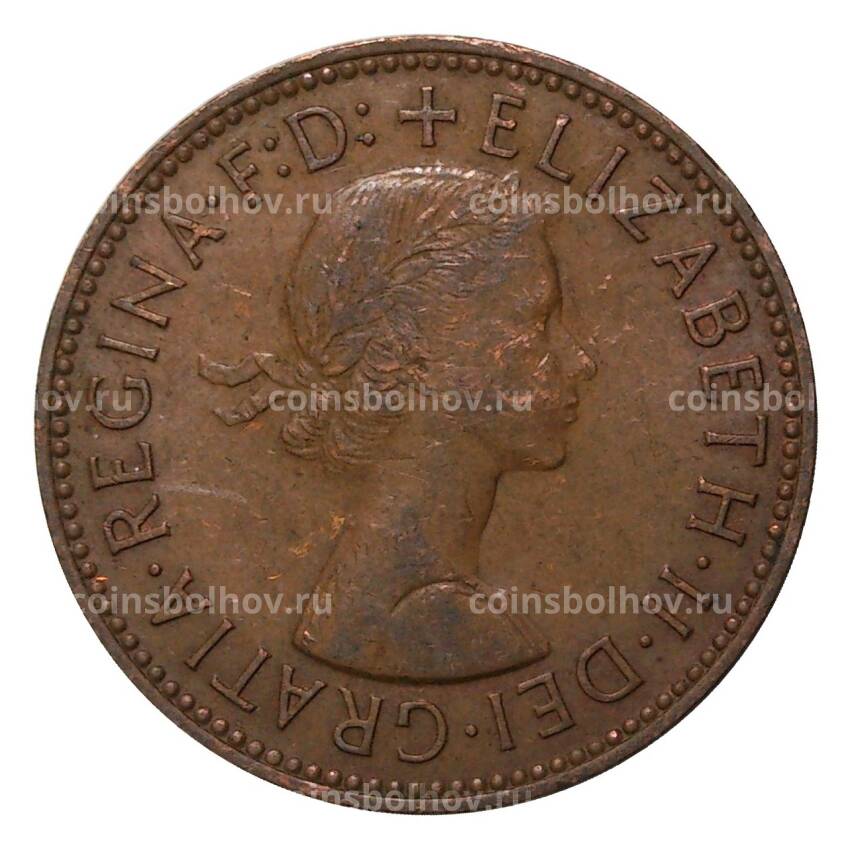 Монета 1/2 пенни 1964 года (вид 2)