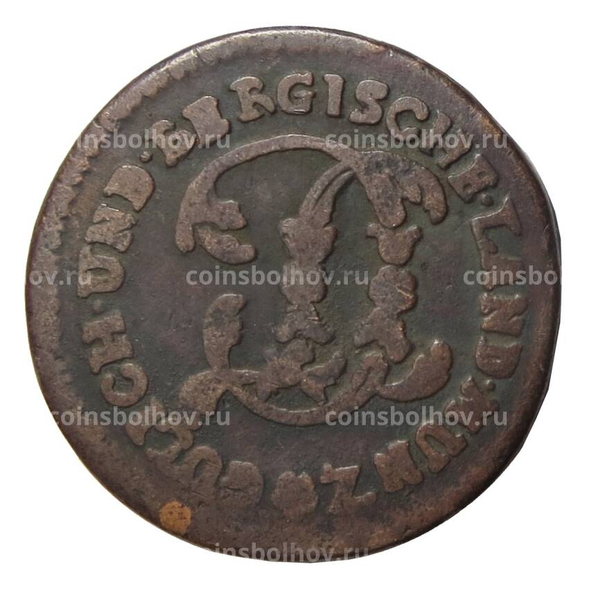 Монета 1/2 стубера  1790 года Германские государства — Юлих-Берг (вид 2)