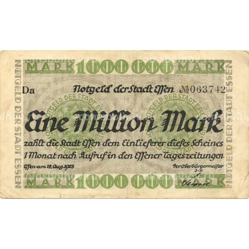 Банкнота 1000000 марок 1923 года Германия — Нотгельд