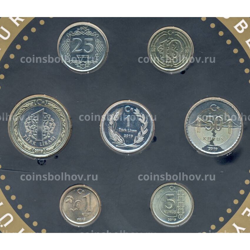 Годовой набор монет 2019 года Турция в подарочном буклете
