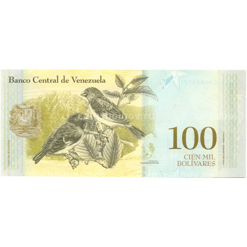 Банкнота 100 боливар 2017 года Венесуэла (вид 2)