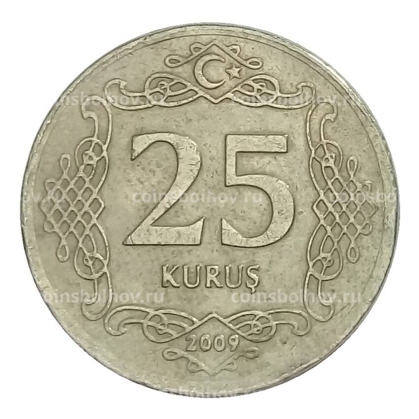 Монета 25 куруш 2009 года Турция