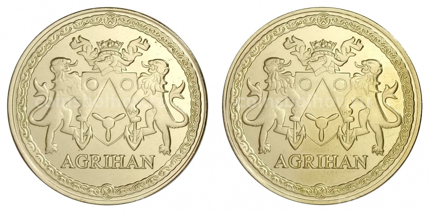 Набор монет 5 долларов 2019 года Остров Агрихан — История авиации (вид 2)