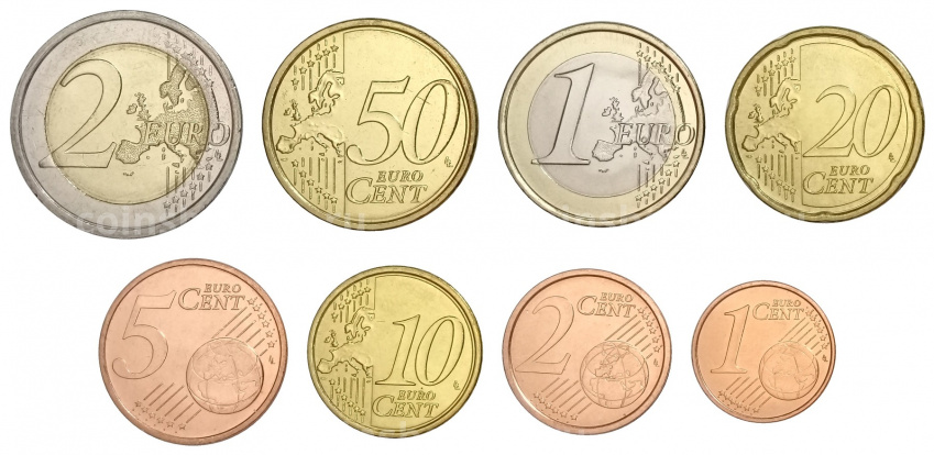 Набор монет евро Италия (вид 2)
