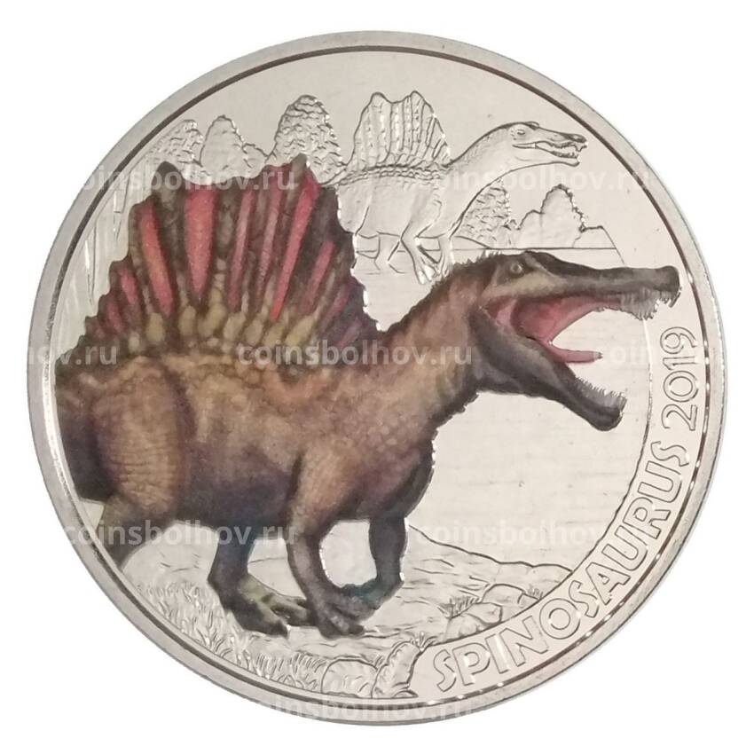Монета 3 евро 2019 года Австрия «Супер динозавры — Спинозавр»