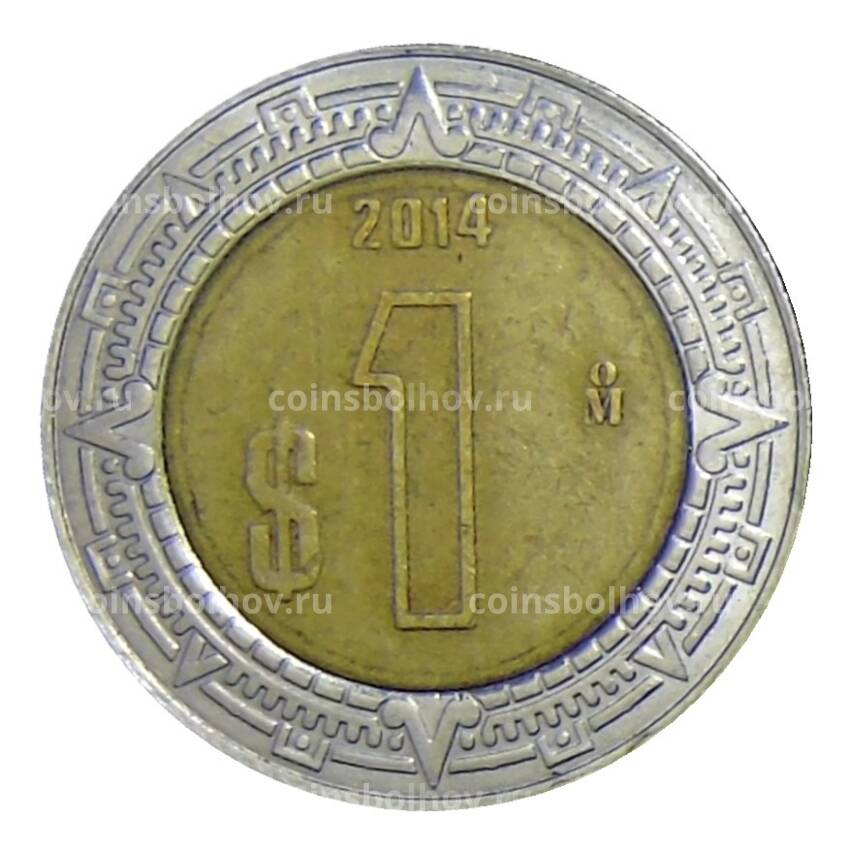 Монета 1 песо 2014 года Мексика