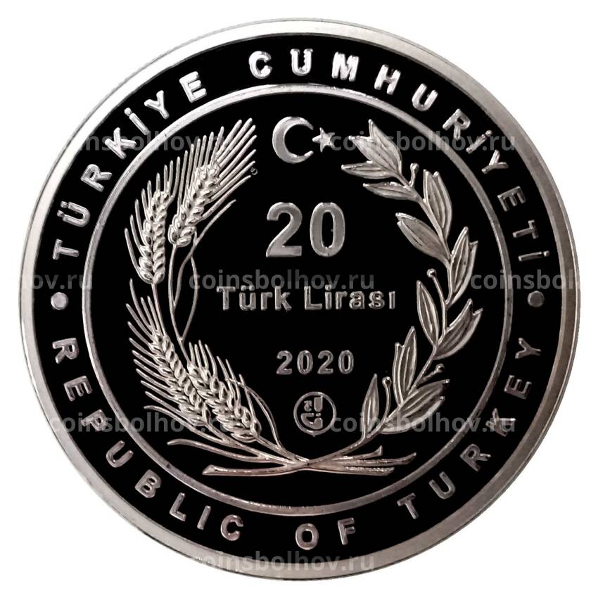 Монета 20 лир 2020 года Турция — Национальный день посадки деревьев (11 11) (вид 2)