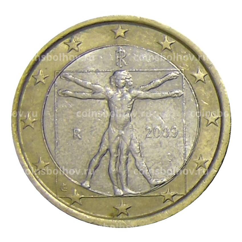 Монета 1 евро 2009 года Италия
