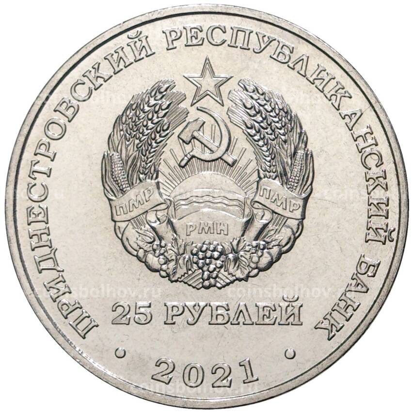Монета 25 рублей 2021 года Приднестровье — Сохраняя жизни (вид 2)