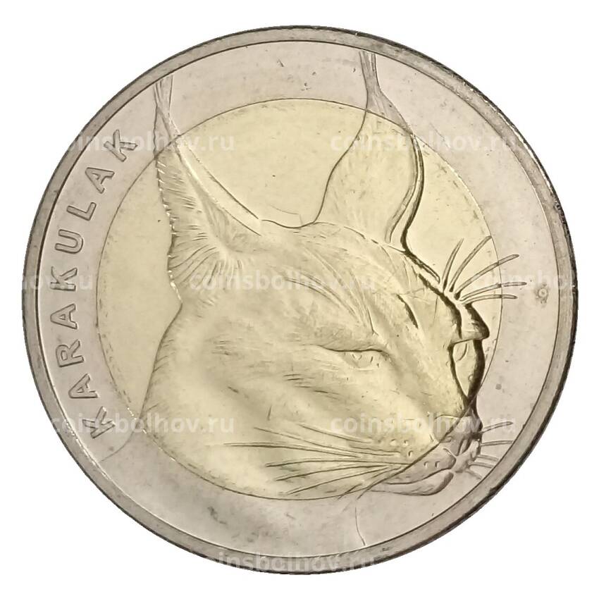 Монета 1 куруш 2021 года Турция — Каракал