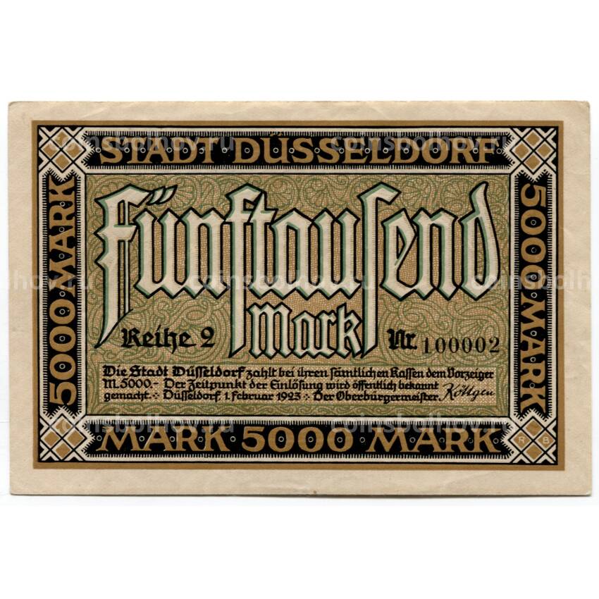Банкнота 5000 марок 1923 года Германия — Нотгельд (Дюссельдорф)