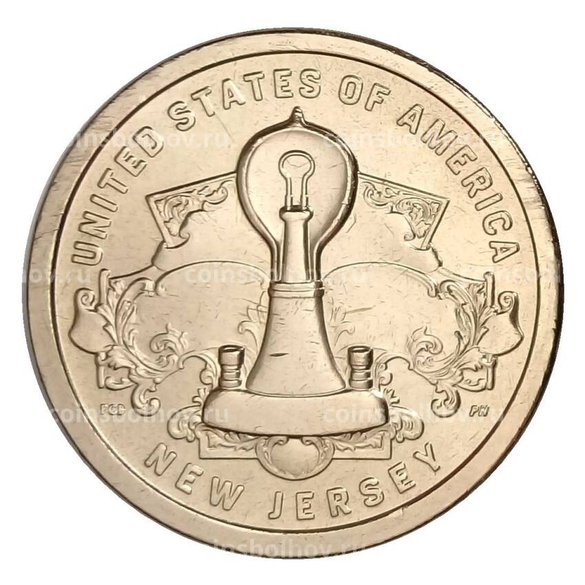 Монета 1 доллар 2019 года D CША — «Американские инновации —   Лампа накаливания»