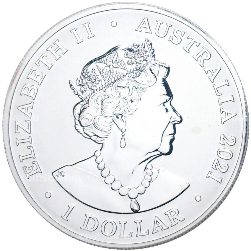 Монета 1 доллар 2021 года Австралия — Австралийский зоопарк-Гепард (вид 2)