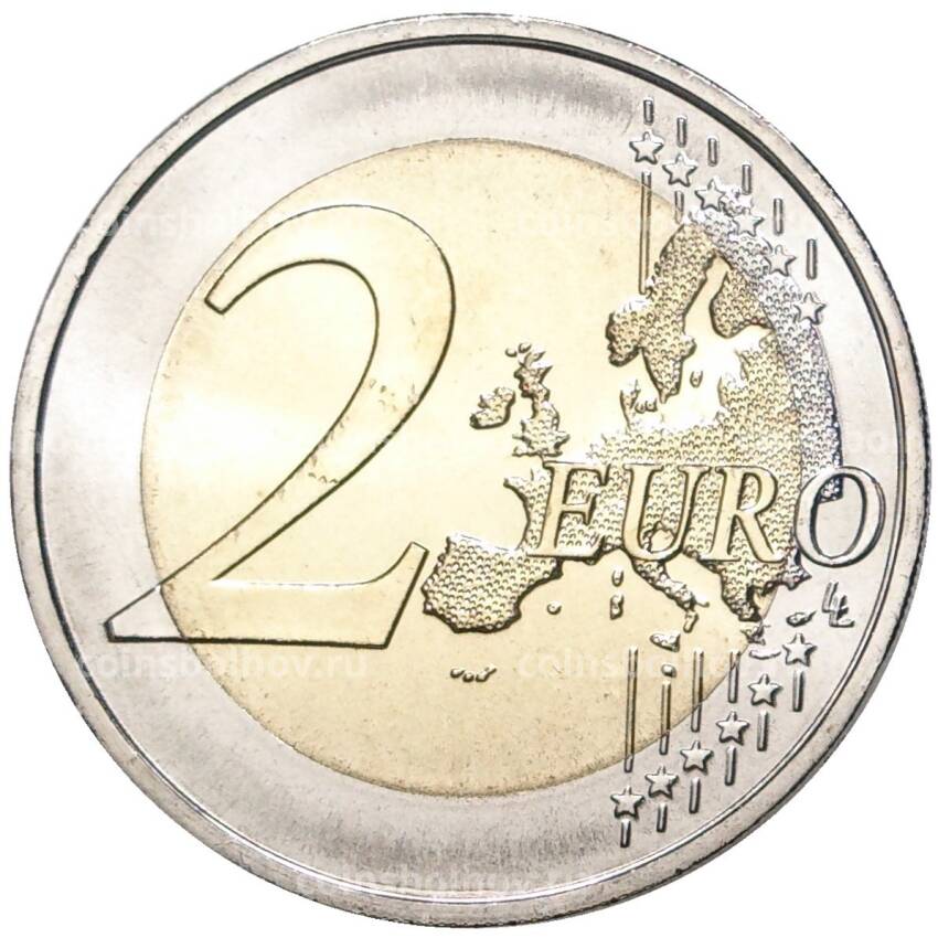 Монета 2 евро 2022 года Португалия —  100 лет первому перелёту Южной Атлантики (вид 2)