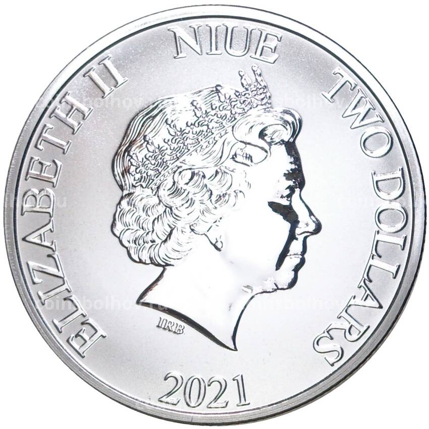 Монета 2 доллара 2021 года Ниуэ —  Пираты Карибского моря - Эмпресс (вид 2)