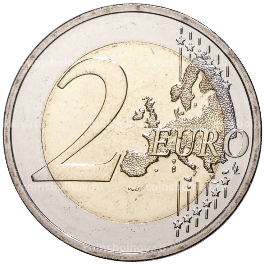Монета 2 евро 2022 года Португалия —  35 лет программе Эразмус (вид 2)