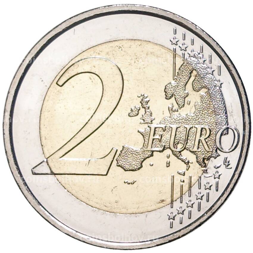 Монета 2 евро 2022 года Испания —  35 лет программе Эразмус (вид 2)