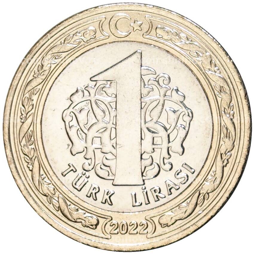 Монета 1 лира 2022 года Турция —  100 лет великому наступлению (вид 2)