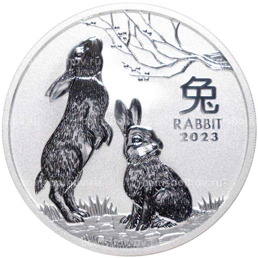 Монета 2 доллара 2023 года Австралия  Китайский гороскоп — Год кролика