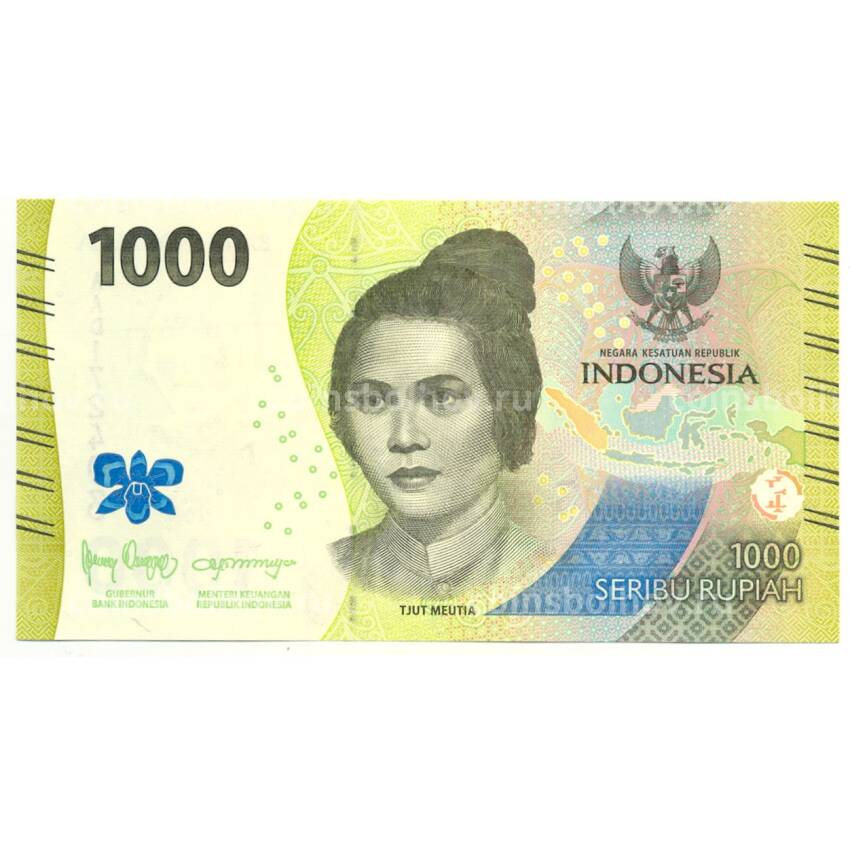 Банкнота 1000 рупий 2022 года Индонезия