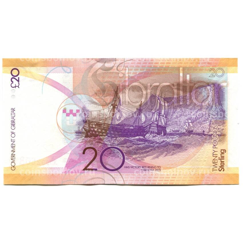 Банкнота 20 фунтов 2011 года Гибралтар (вид 2)