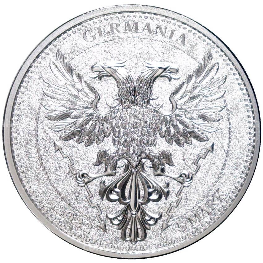 Монета 5 марок 2022 года Германия — «Лист липы» (вид 2)