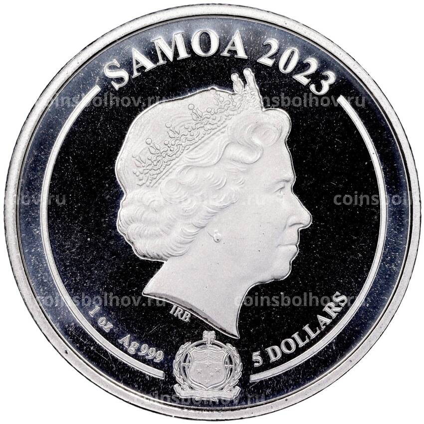 Монета 5 долларов 2023 года Самоа —  Бэтмэн (вид 2)
