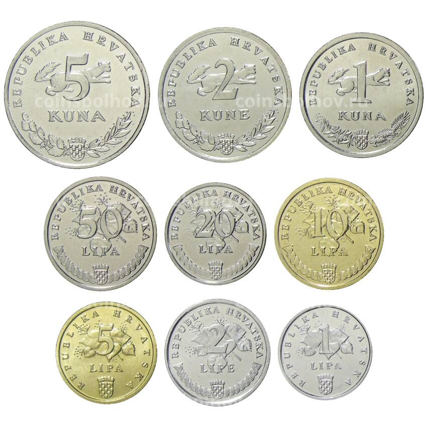 Набор монет 2022 года Хорватия (вид 2)